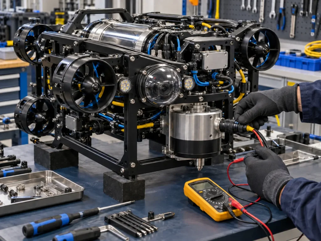 AQUROV modular ROV integrating a third-party subsea sensor during engineering interface testing
