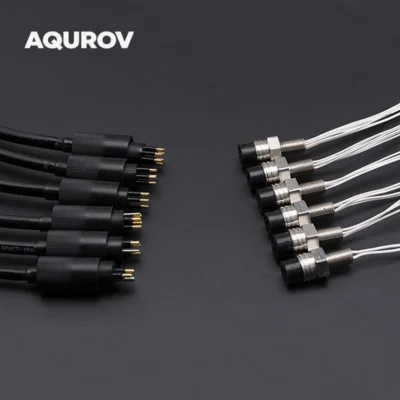Female Bulkhead Connector + Male Inline Cable Connector (Micro Circular series)