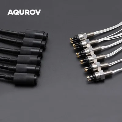 Male Bulkhead Connector + Female Inline Cable Connector (Micro Circular series)